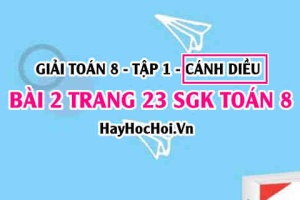 Giải bài 2 trang 23 Toán 8 Tập 1 SGK Cánh Diều